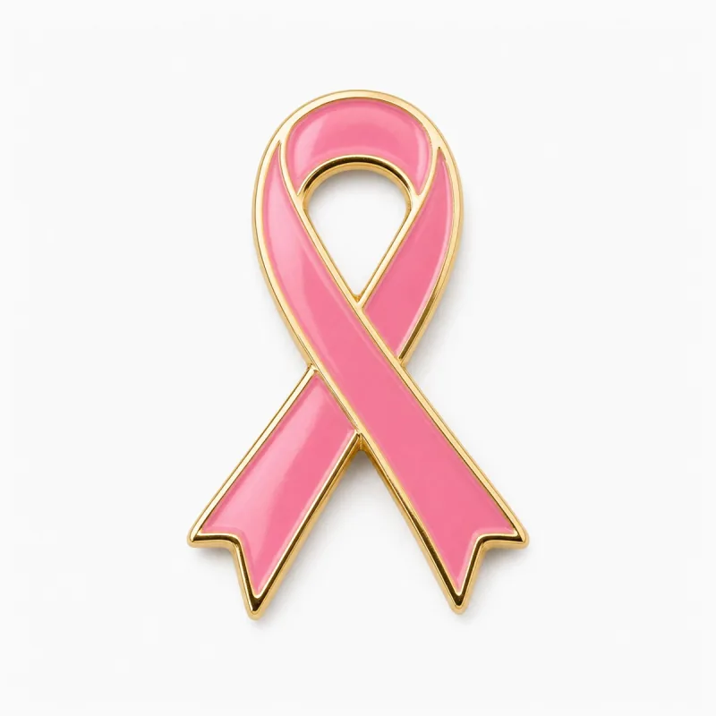 Pin de lazo rosa para la concientización sobre el cáncer de mama